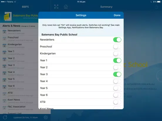 Batemans Bay Public School iPad  স্ক্রিনশট