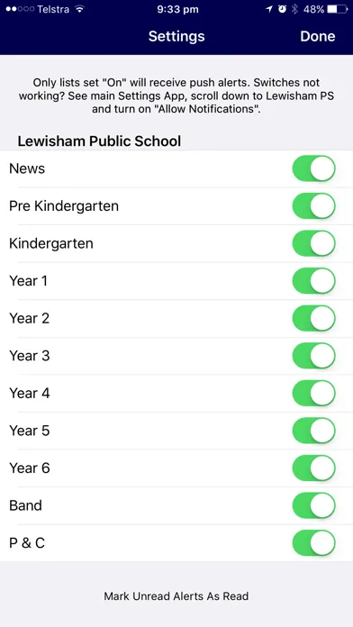 Capturas de tela do Lewisham Public School