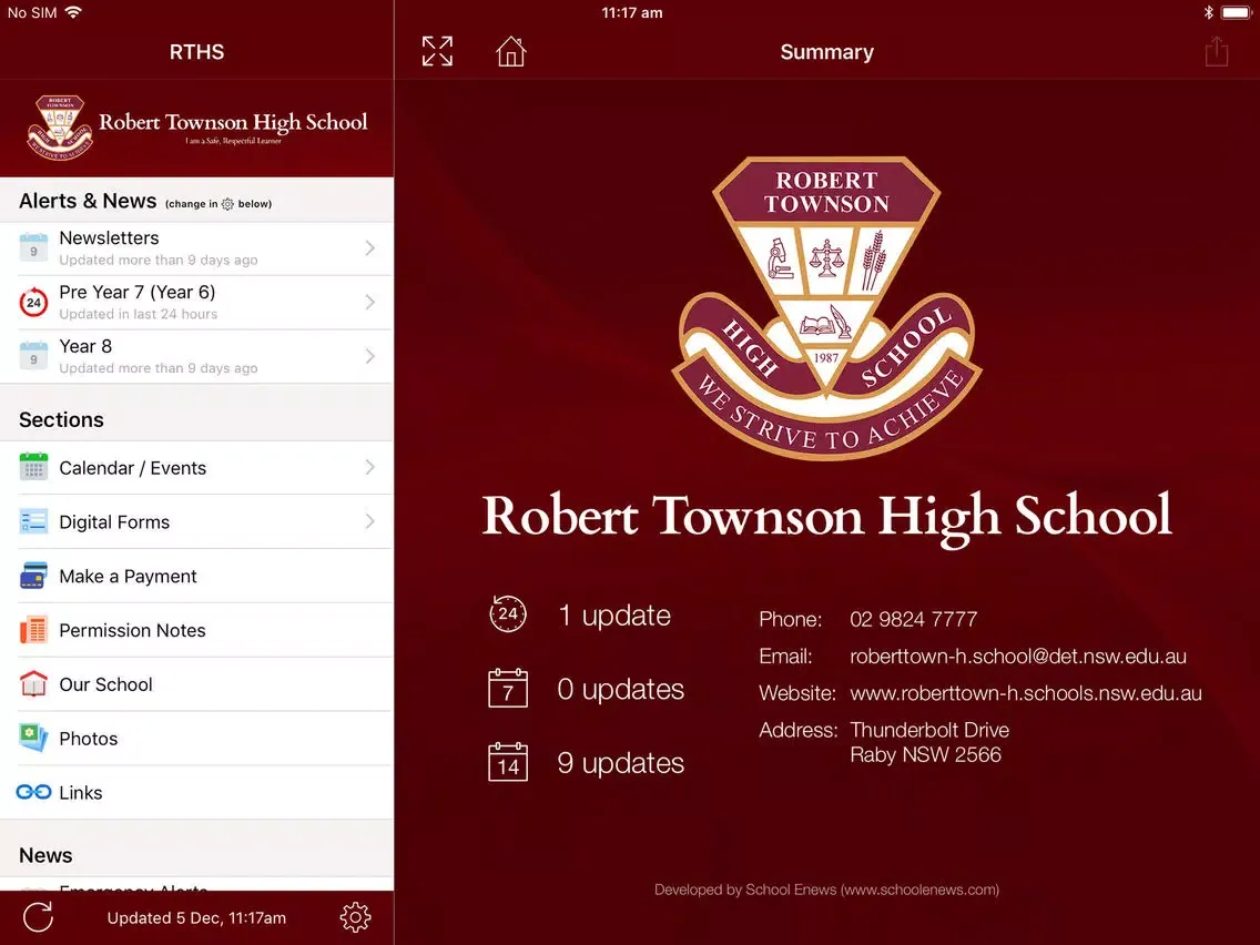 Robert Townson High School iPad  Screenshots