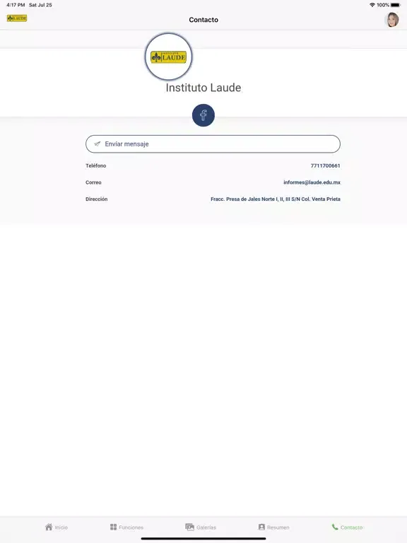 Instituto Laude iPad  Screenshots