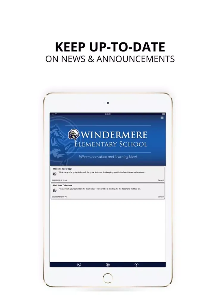 Capturas de pantalla de Windermere Elementary School iPad 