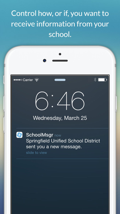 Tangkapan skrin SchoolMessenger