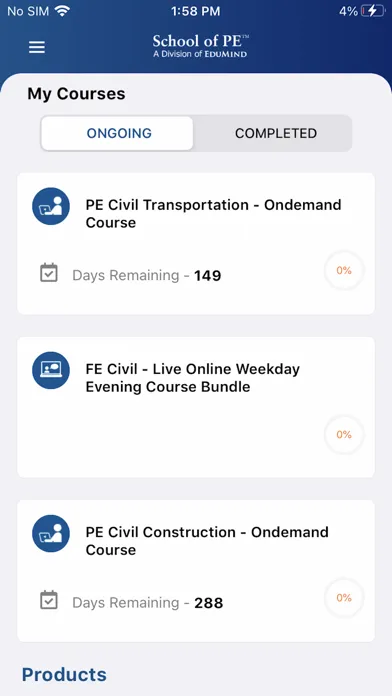 Ảnh chụp màn hình của School of PE Study Hub