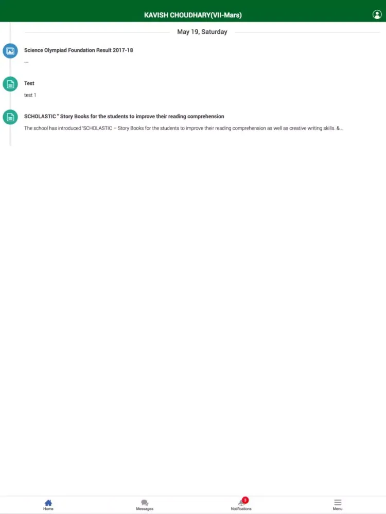 Скриншоты Saffron Public School iPad 