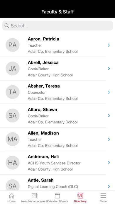 Capturas de pantalla de Adair County Schools