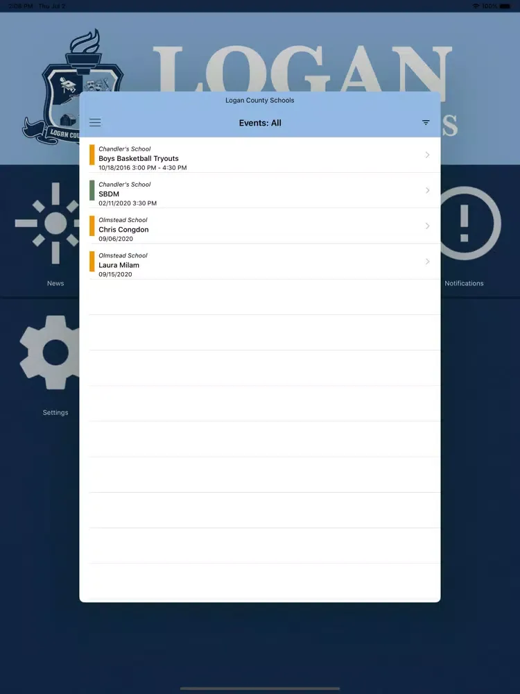 Screenshot di Logan County Schools iPad 