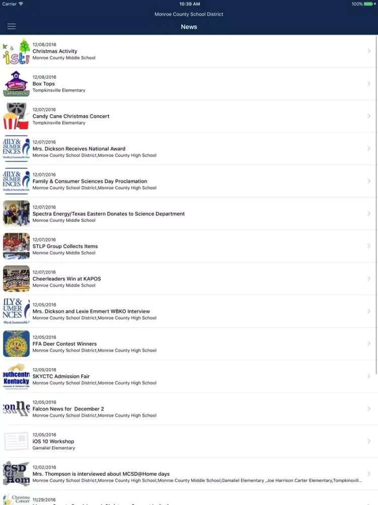 Monroe County School District iPad 应用截图