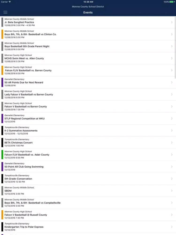 Monroe County School District iPad 应用截图