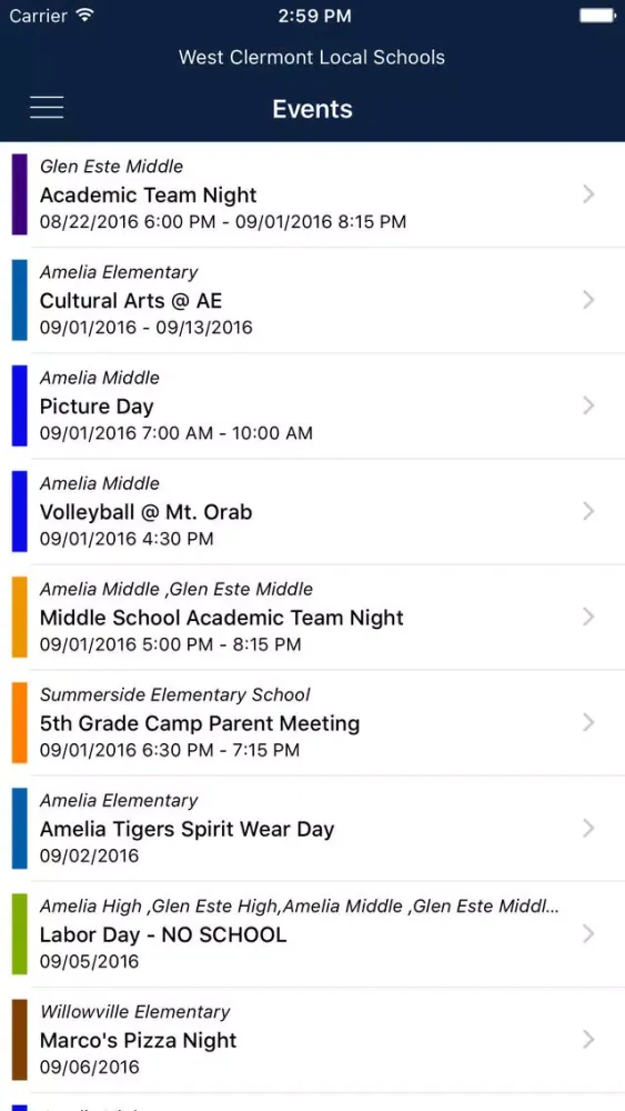 Capturas de pantalla de West Clermont Local School District