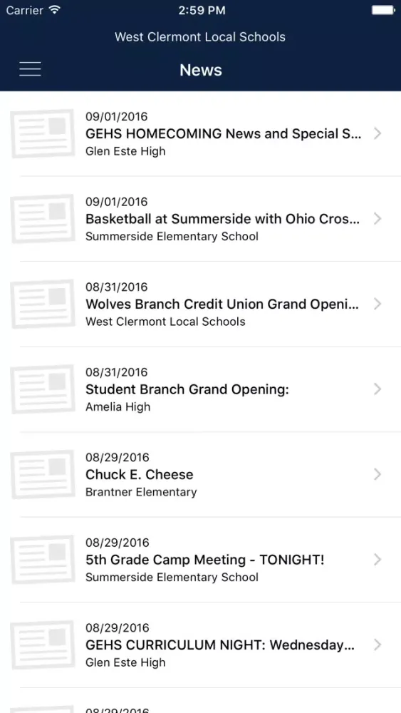 Capturas de pantalla de West Clermont Local School District