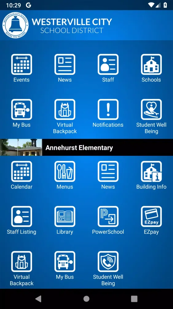 ภาพหน้าจอของ Westerville City Schools