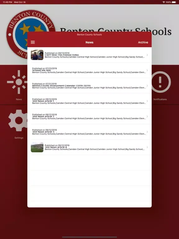 Benton County Schools TN iPad  سکرین شاٹس