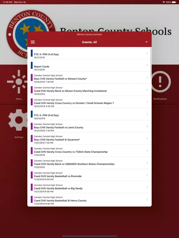 Benton County Schools TN iPad  سکرین شاٹس