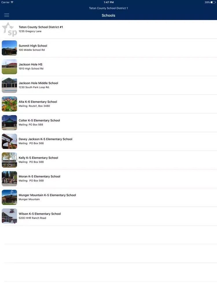 Teton County School District #1 iPad  スクリーンショット