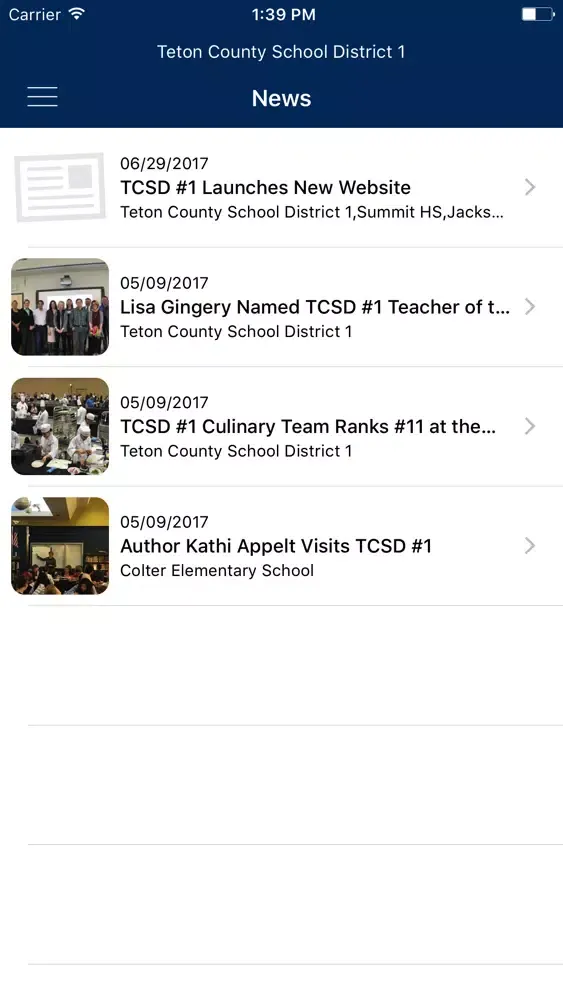 Teton County School District #1 スクリーンショット