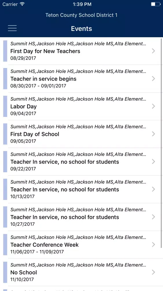 Teton County School District #1 スクリーンショット