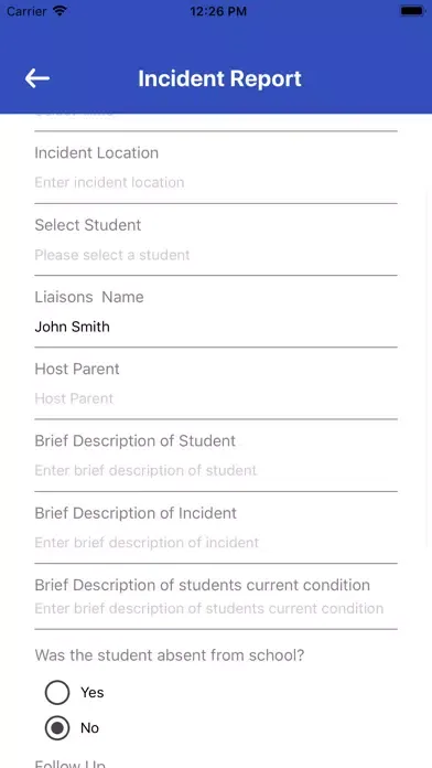 Screenshot di Student Experience Portal