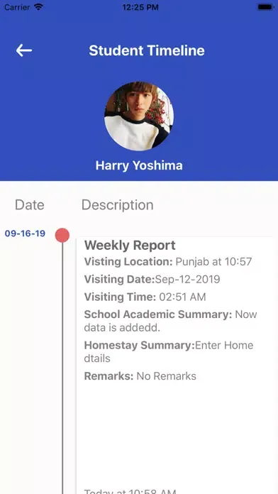 Screenshot di Student Experience Portal
