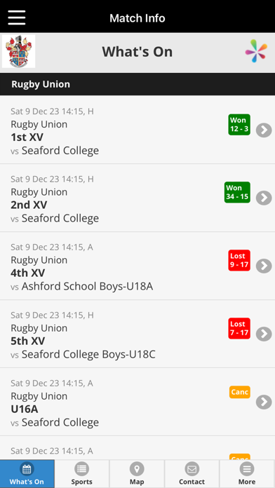 Ảnh chụp màn hình của Tonbridge School Sport