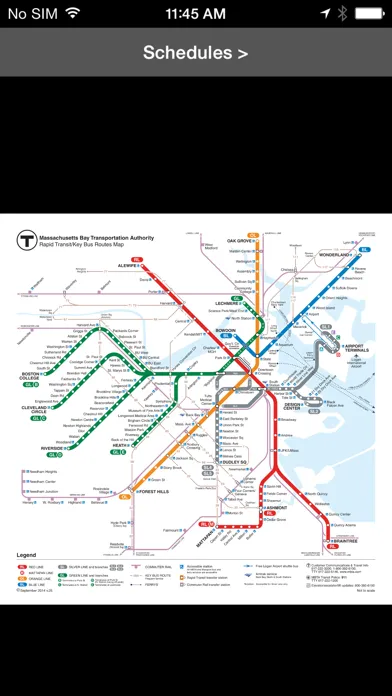 Tangkapan skrin MBTA Boston T Transit Map