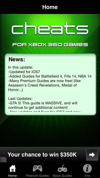 Cheats for XBox 360 Games - Including Complete Walkthroughs应用截图