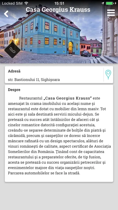 Sighisoara CityApp سکرین شاٹس