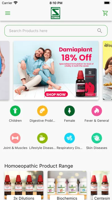 Capturas de tela do Schwabe India - Homeopathy