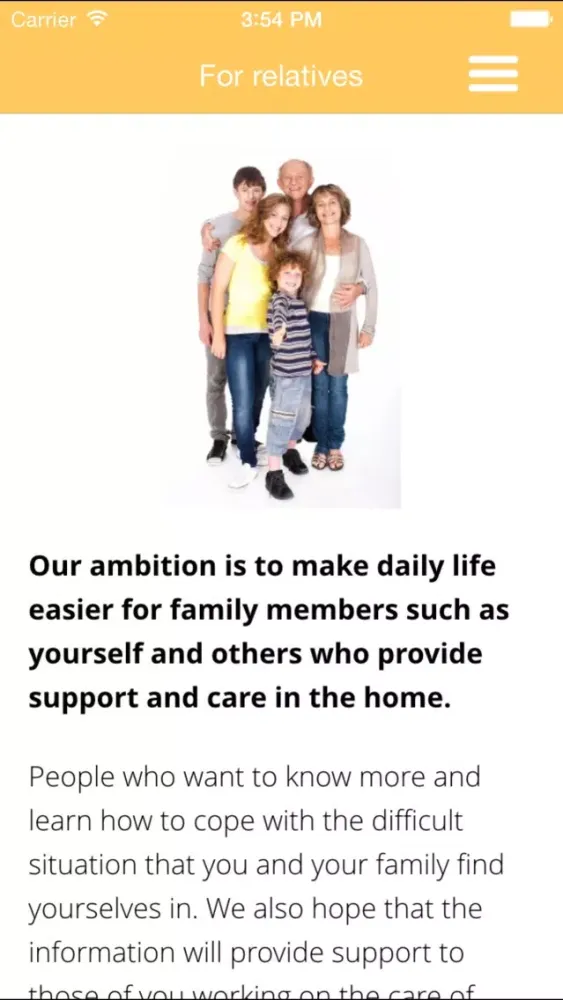 Screenshot di Dementia Support