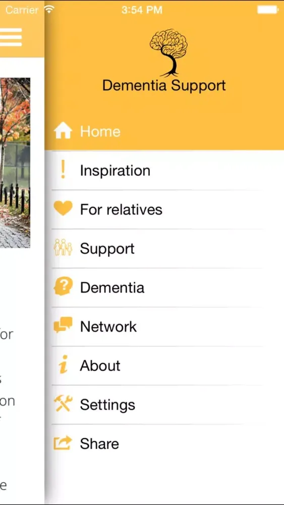 Screenshot di Dementia Support