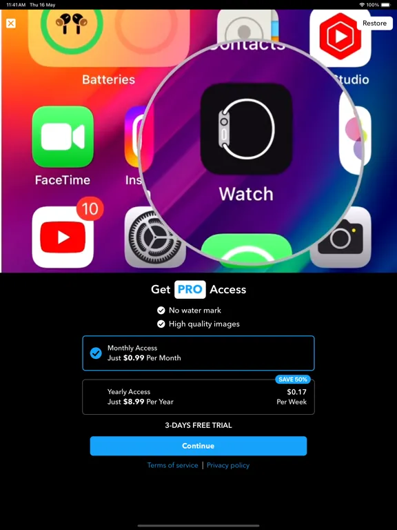 Screenshot di Photo editor with magnifier iPad 