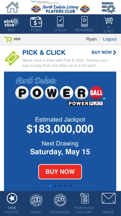 Capturas de pantalla de ND Lottery Players Club