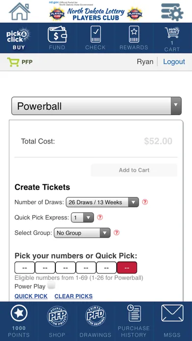 Capturas de pantalla de ND Lottery Players Club