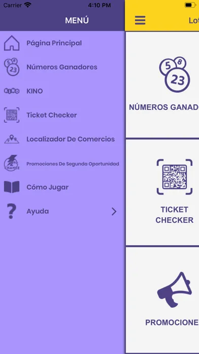 Ảnh chụp màn hình của Lotería Electrónica Oficial