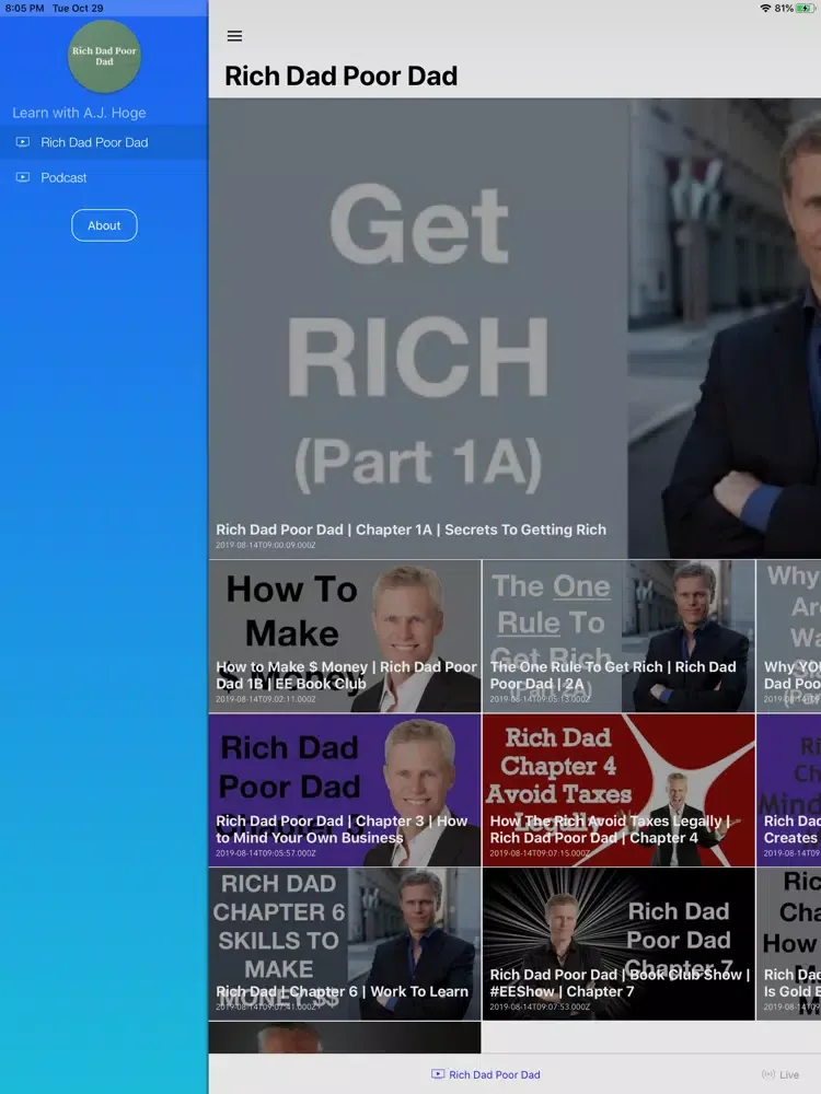 صور Rich Dad Poor Dad - A.J. Hoge iPad 