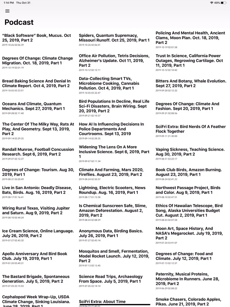 Science Friday Podcast iPad  Screenshots