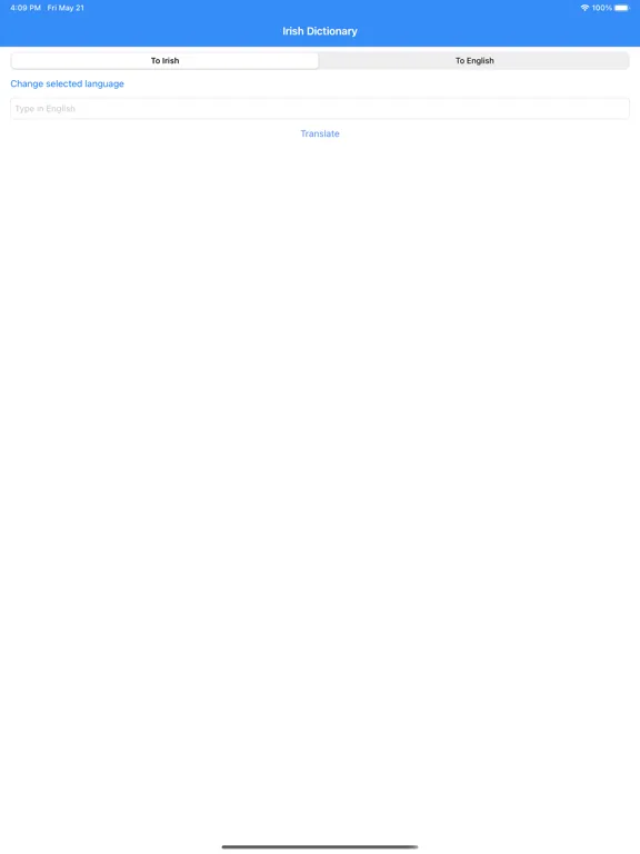 Irish Dictionary Pro iPad  Screenshots
