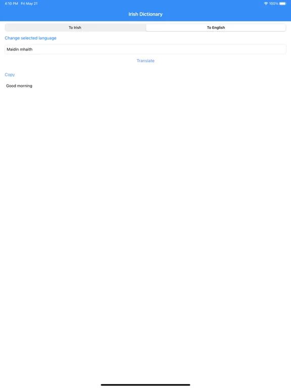 Irish Dictionary Pro iPad  Screenshots