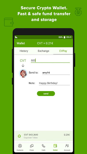 Crypviser Secure Messenger Screenshots