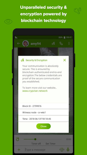 Crypviser Secure Messenger Screenshots