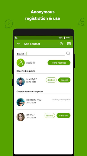 Crypviser Secure Messenger Screenshots
