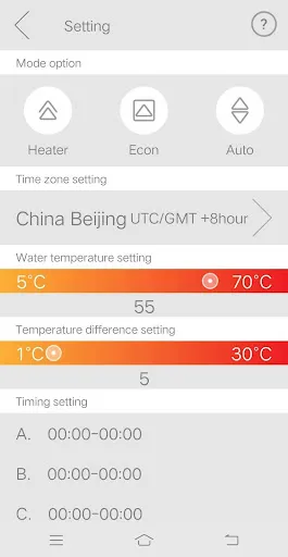 Heat Pump Water Heater Screenshots