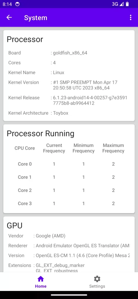 Captures d'écran de Droid Companion - Device Info
