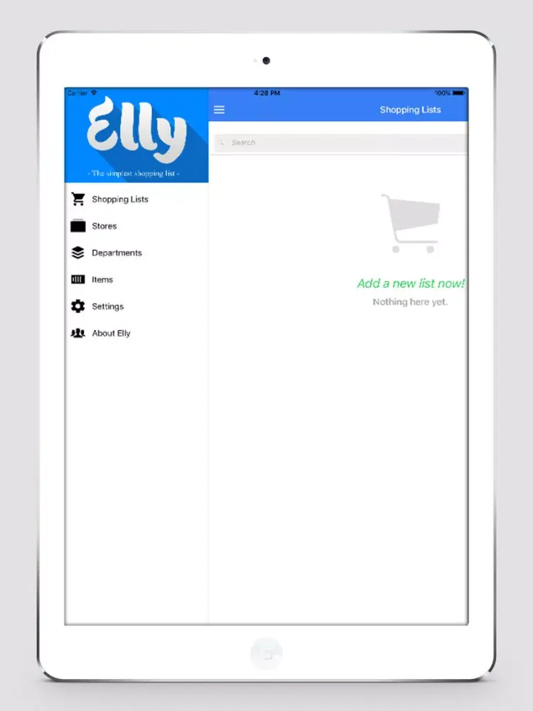 Elly - Simplest shopping list iPad 應用截圖