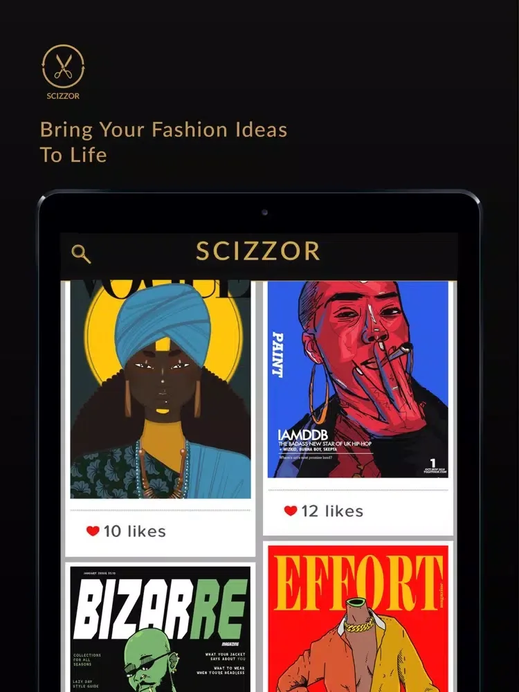 Tangkapan skrin Scizzor: Custom Fashion App. iPad 