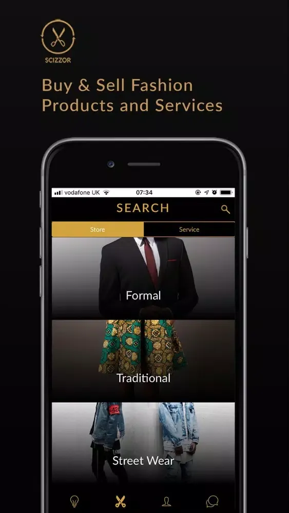 Tangkapan skrin Scizzor: Custom Fashion App.