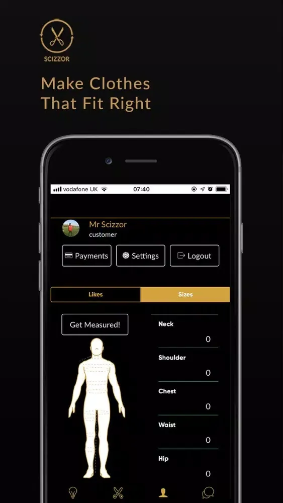 Tangkapan skrin Scizzor: Custom Fashion App.