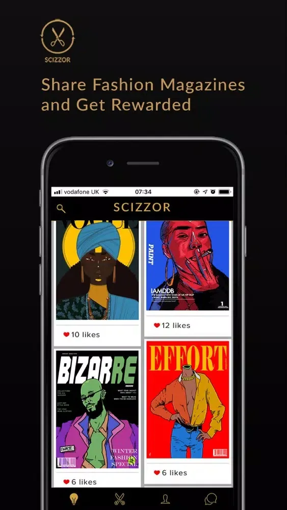 Tangkapan skrin Scizzor: Custom Fashion App.