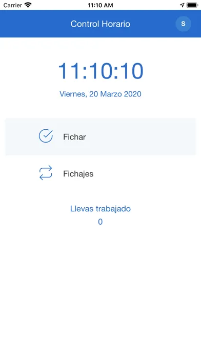 Tangkapan skrin SCL Control de Jornada