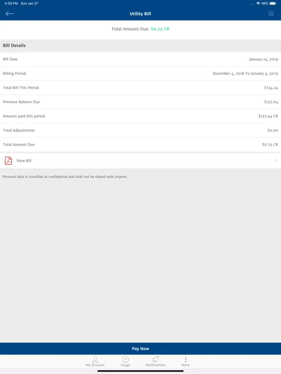 صور My Utility Account - Mobile iPad 