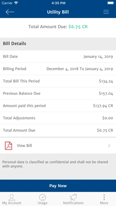 صور My Utility Account - Mobile